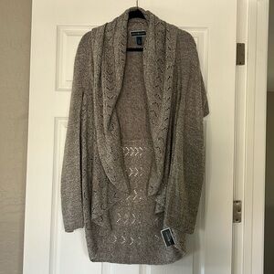 Karen Scott Long Gray Sweater